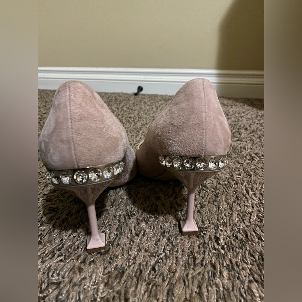 Miu Miu suede heel pums